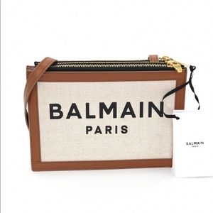 Balmain B-Army 26 Canvas & Leather Shoulder Bag